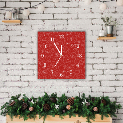 Glass Kitchen Clock Christmas Decoration Winter holidays