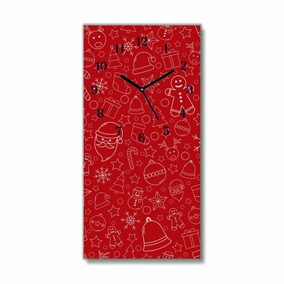 Glass Kitchen Clock Christmas Decoration Winter holidays