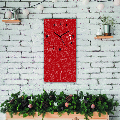 Glass Kitchen Clock Christmas Decoration Winter holidays