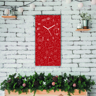 Glass Kitchen Clock Christmas Decoration Winter holidays