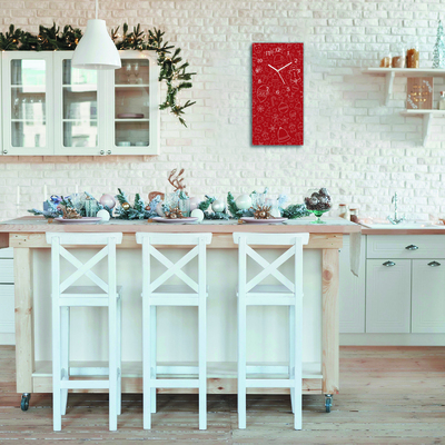 Glass Kitchen Clock Christmas Decoration Winter holidays