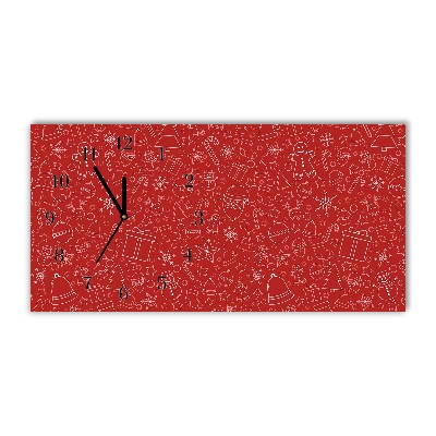 Glass Kitchen Clock Christmas Decoration Winter holidays