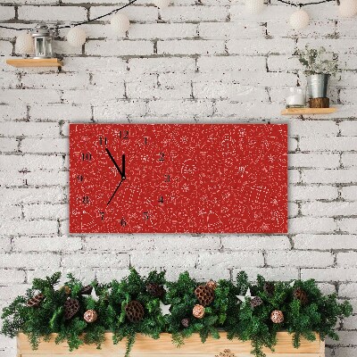 Glass Kitchen Clock Christmas Decoration Winter holidays