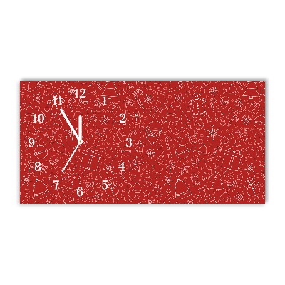 Glass Kitchen Clock Christmas Decoration Winter holidays