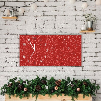 Glass Kitchen Clock Christmas Decoration Winter holidays