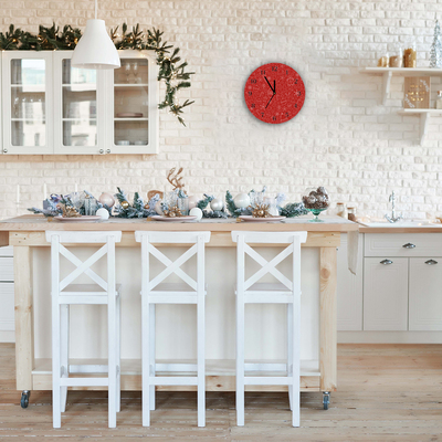 Glass Kitchen Clock Christmas Decoration Winter holidays