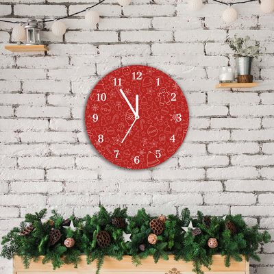 Glass Kitchen Clock Christmas Decoration Winter holidays