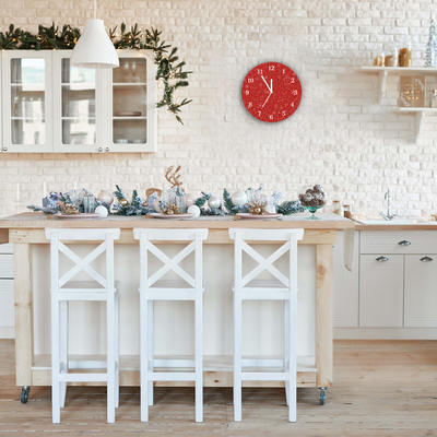 Glass Kitchen Clock Christmas Decoration Winter holidays