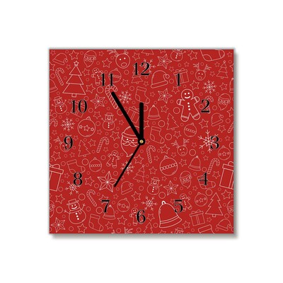 Glass Kitchen Clock Christmas Decoration Winter holidays