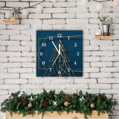 Glass Kitchen Clock Christmas Christmas tree