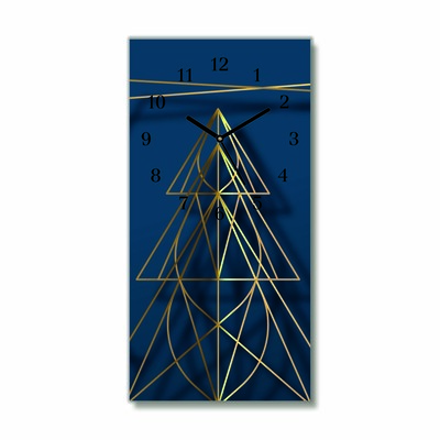 Glass Kitchen Clock Christmas Christmas tree