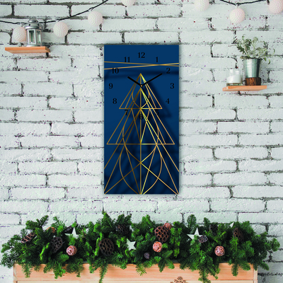 Glass Kitchen Clock Christmas Christmas tree