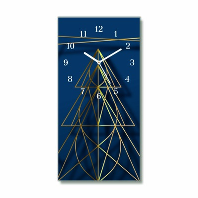 Glass Kitchen Clock Christmas Christmas tree