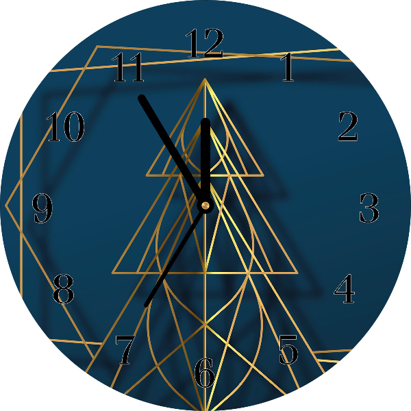 Glass Kitchen Clock Christmas Christmas tree