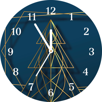 Glass Kitchen Clock Christmas Christmas tree