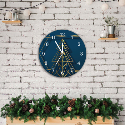 Glass Kitchen Clock Christmas Christmas tree