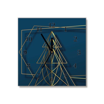Glass Kitchen Clock Christmas Christmas tree
