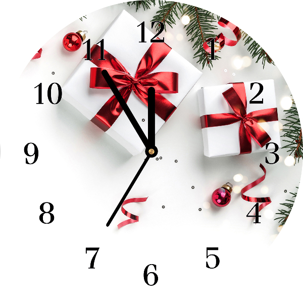Glass Wall Clock Holy Christmas Gifts Twigs