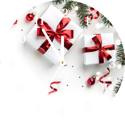 Glass Wall Clock Holy Christmas Gifts Twigs
