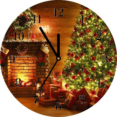 Glass Kitchen Clock Christmas Fireplace Christmas Gift