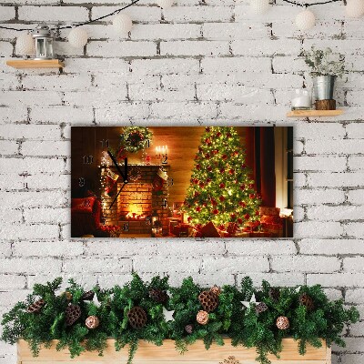 Glass Kitchen Clock Christmas Fireplace Christmas Gift