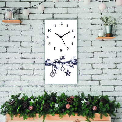 Glass Wall Clock Winter holidays Christmas Decorations