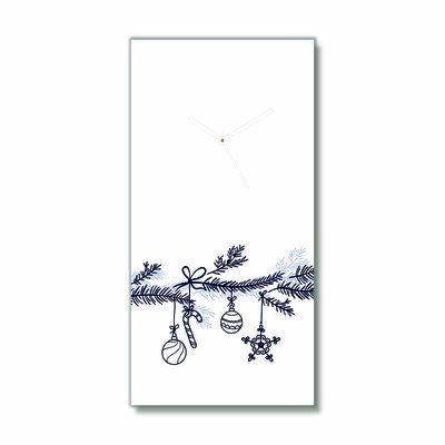 Glass Wall Clock Winter holidays Christmas Decorations