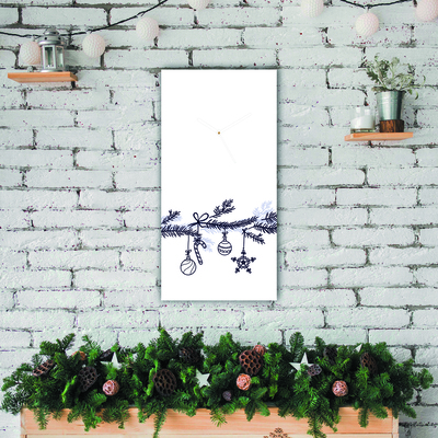 Glass Wall Clock Winter holidays Christmas Decorations