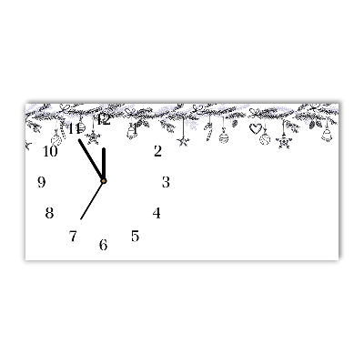 Glass Wall Clock Winter holidays Christmas Decorations