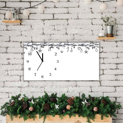 Glass Wall Clock Winter holidays Christmas Decorations