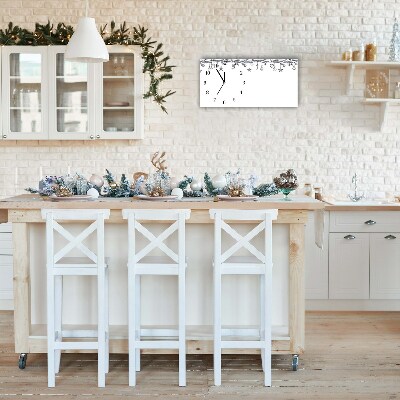 Glass Wall Clock Winter holidays Christmas Decorations