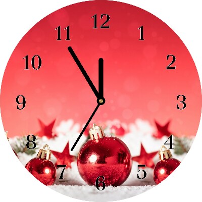 Glass Kitchen Clock Christmas Gift Christmas Snow