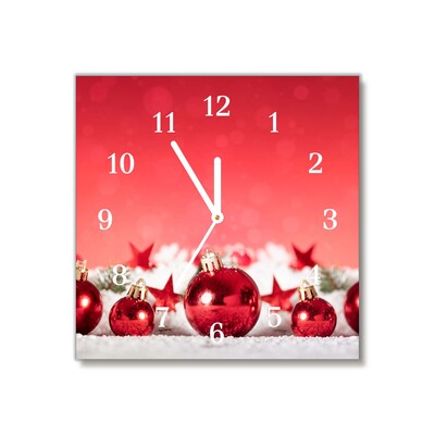 Glass Kitchen Clock Christmas Gift Christmas Snow