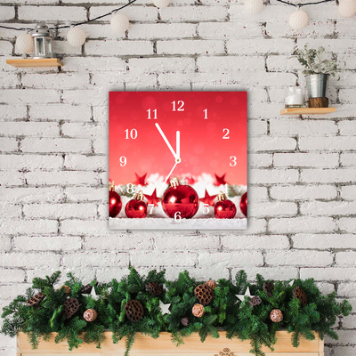 Glass Kitchen Clock Christmas Gift Christmas Snow