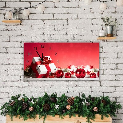Glass Kitchen Clock Christmas Gift Christmas Snow