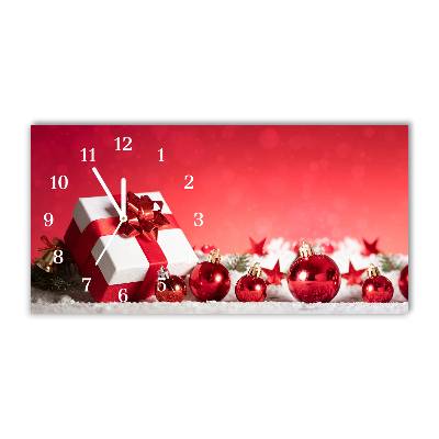Glass Kitchen Clock Christmas Gift Christmas Snow