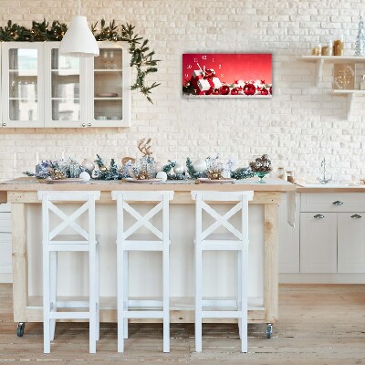 Glass Kitchen Clock Christmas Gift Christmas Snow