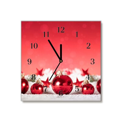 Glass Kitchen Clock Christmas Gift Christmas Snow