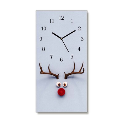Glass Kitchen Clock Holy reindeer Rudolf