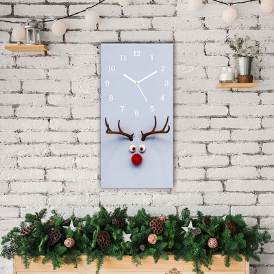 Glass Kitchen Clock Holy reindeer Rudolf