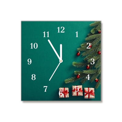 Glass Wall Clock Winter Holiday Christmas Gifts
