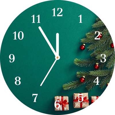 Glass Wall Clock Winter Holiday Christmas Gifts