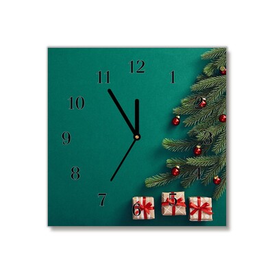 Glass Wall Clock Winter Holiday Christmas Gifts