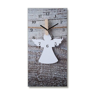 Glass Kitchen Clock Holy Angel Winter
