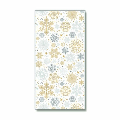 Glass Kitchen Clock Snowflakes Christmas Winter