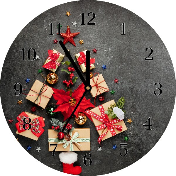 Glass Wall Clock Abstraction Christmas Gifts