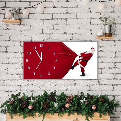 Glass Wall Clock Horizontal Holy Father Christmas Gifts