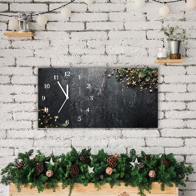 Glass Wall Clock Horizontal Christmas tree decorations Christmas Star