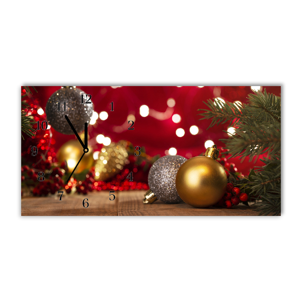 Glass Kitchen Clock Horizontal Christmas tree balls Christmas Decorations