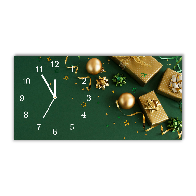 Glass Kitchen Clock Horizontal Gifts Winter Holiday Decorations